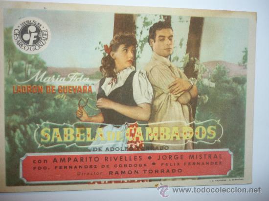 Cine: PROGRAMA CINE SABELA DE CAMBADOS .- AMPARO RIVELLES publicidad - Foto 1