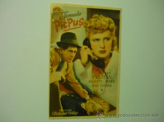 Cine: programa cine firmado picpus - - Foto 1