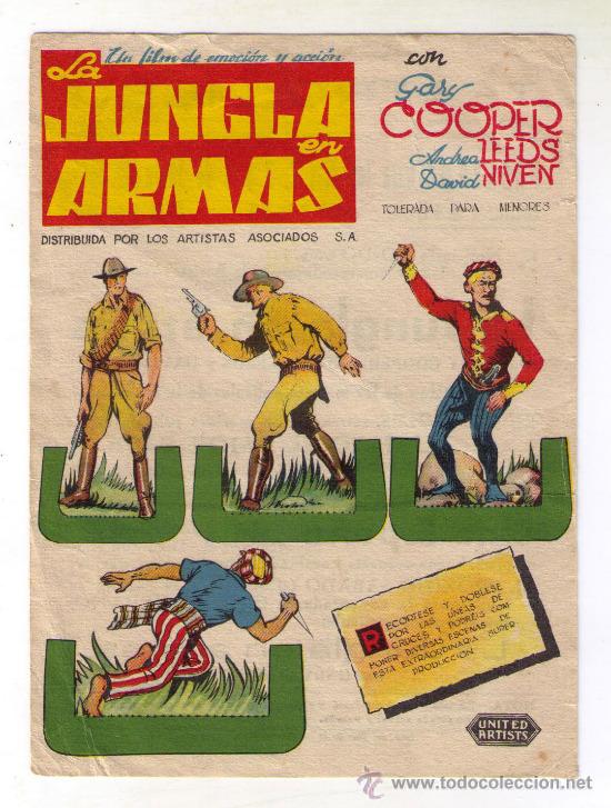 Cine: LA JUNGLA EN ARMAS - GARY COOPER - 1939 - PUBLICIDAD EN TEATRO LICEO