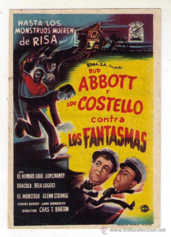 abbott y costello contra los fantasmas - 1948 - Comprar Folletos de Cine de Comedia todocoleccion - 34269496
