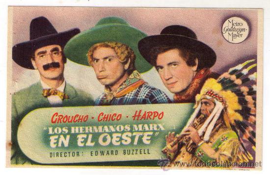 Cine: LOS HERMANOS MARX EN EL OESTE - 1940 - SIN PUBLICIDAD