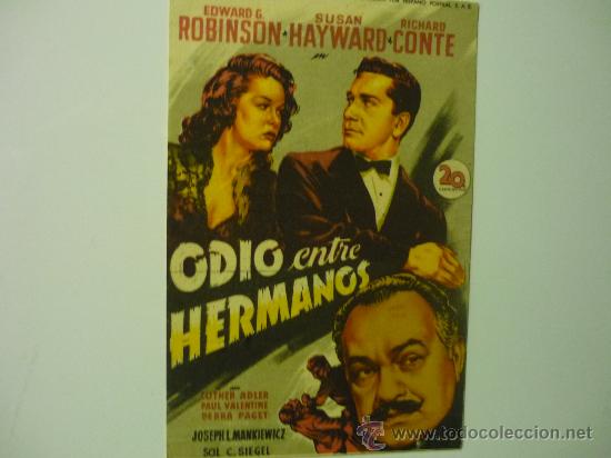 Cine: PROGRAMA ODIO ENTRE HERMANOS.- E.G.ROBINSON-publicidad - Foto 1
