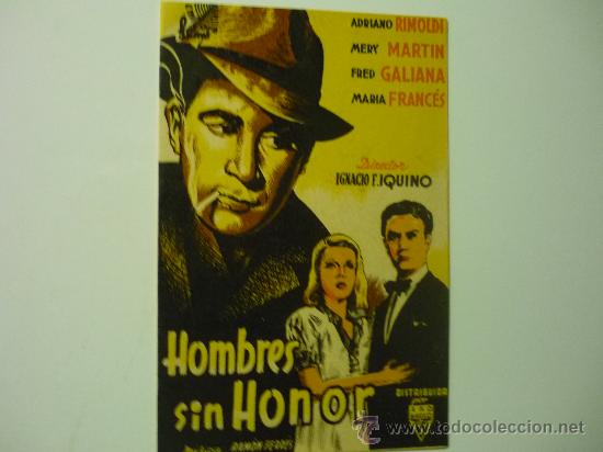 Cine: PROGRAMA CINE DOBLE HOMBRES SIN HONOR .-A.RIMOLDI - Foto 1