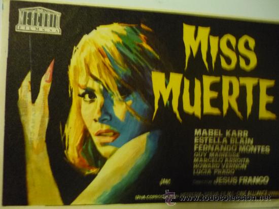 Cine: PROGRAMA CINE MISS .MUERTE .- MABEL KARR - Foto 1