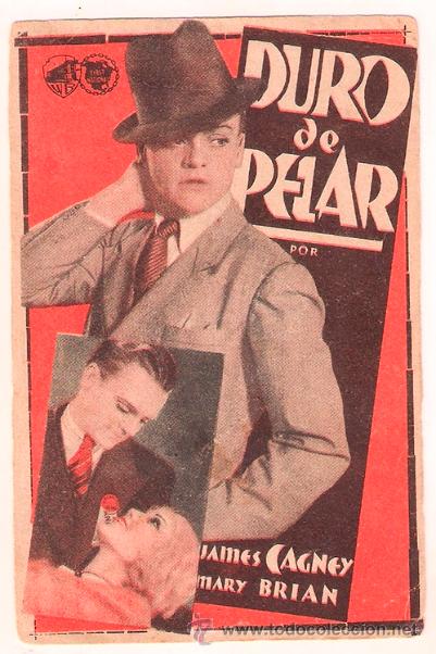 Cine: PTCC 406 DURO DE PELAR PROGRAMA TARJETA WARNER JAMES CAGNEY - Foto 1