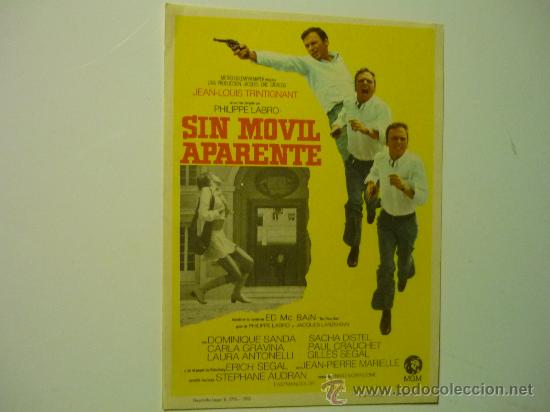 Cine: PROGRAMA CINE SIN MOVIL APARENTE.- J.L.TRINTIGNANT - Foto 1