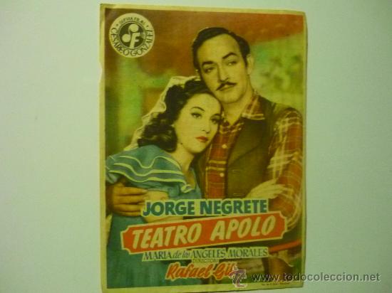 Cine: PROGRAMA CINE TEATRO APOLO.-JORGE NEGRETE PUBLICIDAD - Foto 1