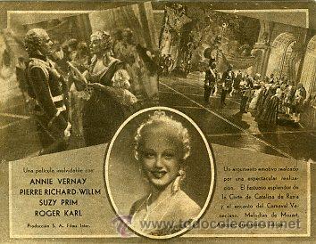 Cine: PRINCESA TARAKANOVA.- DOBLE SIN CINE EN EL REVERSO - Foto 2