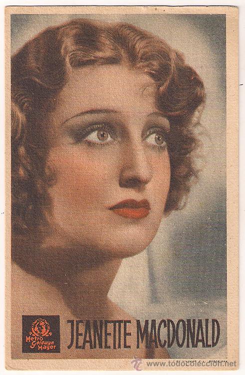 Cine: JEANETTE MACDONALD PROGRAMA TARJETA MGM - Foto 1