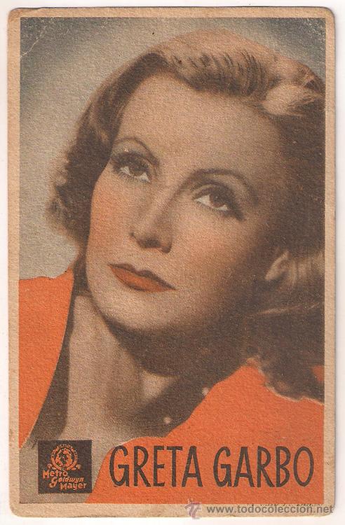Cine: GRETA GARBO PROGRAMA TARJETA MGM - Foto 1