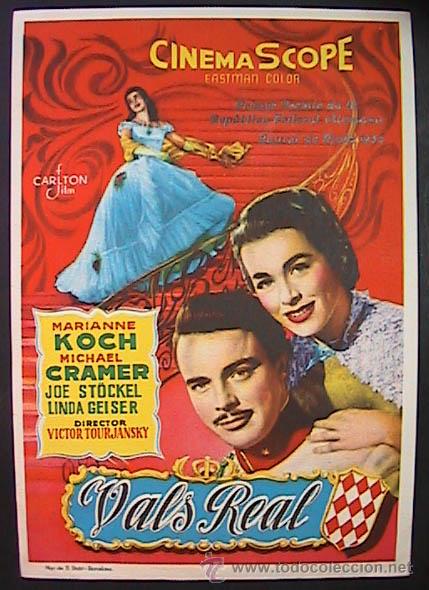  Foglietti di film di film antichi di cinema: VALS REAL,MARIANNE KOCH, MICHAEL CRAME,  (1/54) FM, SIN PUBLICIDAD, VER FOTO