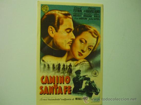 Cine: programa cine camino de santa fe.- errol flynn-PUBLICIDAD t
