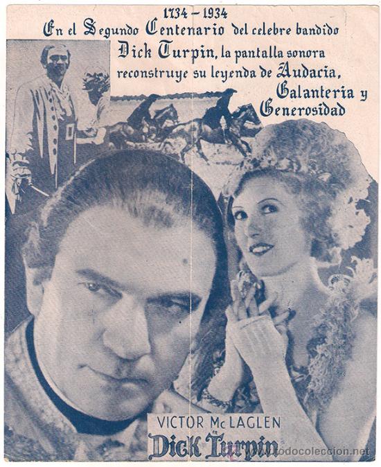 Cine: PTCC 319 DICK TURPIN PROGRAMA DOBLE ATLANTIC VICTOR MCLAGLEN - Foto 2