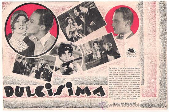 Cine: PTCC 506 DULCISIMA PROGRAMA DOBLE PARAMOUNT NANCY CARROLL JACK OAKIE - Foto 2