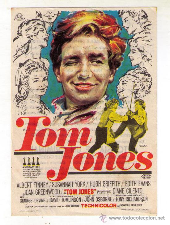 Cine: TOM JONES - ALBERT FINNEY - 1963 - PUBLICIDAD EN CINEMA VICTORIA