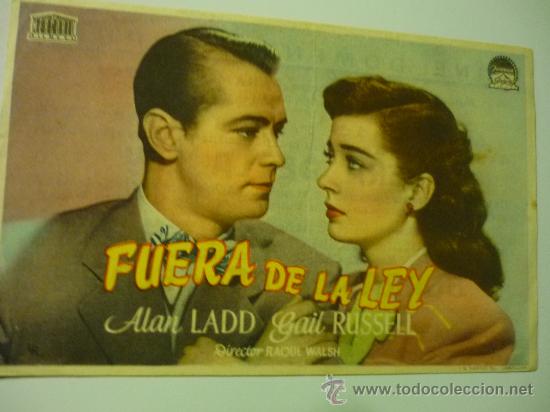 Cine: PROGRAMA CINE FUERA DE LA LEY .-ALAN LADD--publicidad teatro chapi- biar - Foto 1