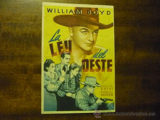Cine: programa cine la ley del oeste .-william boyd - publicidad - Foto 1