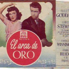  Foglietti di film di film antichi di cinema: EL ARCA DE ORO - DOBLE - C/P. Lote 34568297