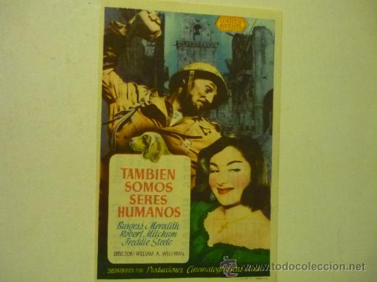 Cine: PROGRAMA PUBLICIDAD TODOS SOMOS SERES HUMANOS - ROBERT MIRCHUM - Foto 1