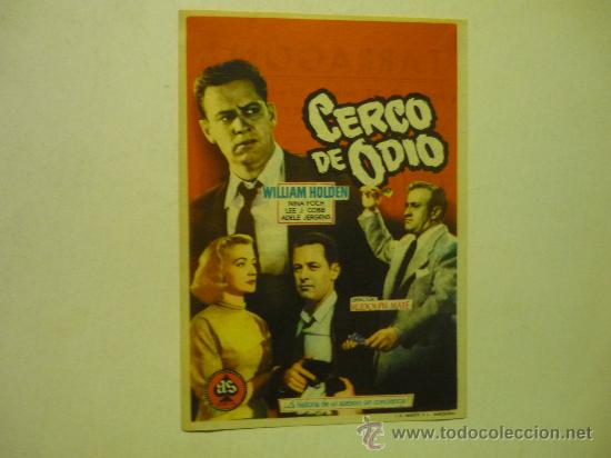 Cine: PROGRAMA CINE CERCO DE ODIO .- WILLIAM HOLDEN-publicidad - Foto 1