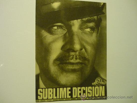 Cine: PROGRAMA CINE SUBLIME DECISION .-CLARK GABLE - Foto 1