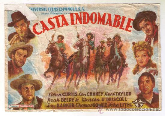 Cine: CASTA INDOMABLE - ALAN CURTIS - 1945 - SIN PUBLICIDAD - Foto 1