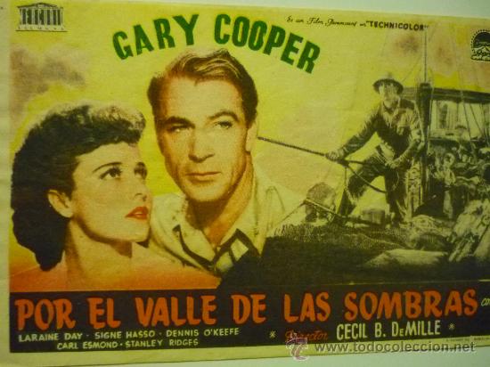 Cine: PROGRAMA CINE POR EL VALLE DE LAS SOMBRAS .-GARY COOPER