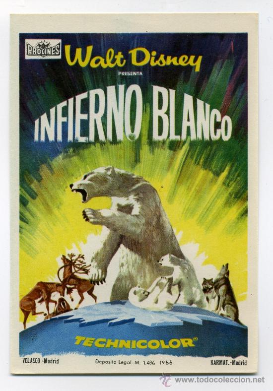 Cine: INFIERNO BLANCO de Walt   Disney. - Foto 1