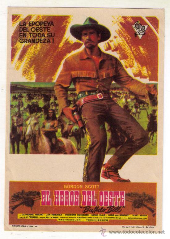 Cine: EL H&Eacute;ROE DEL OESTE - GORDON SCOTT - 1965 - SIN PUBLICIDAD - Foto 1