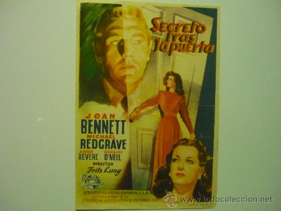 Cine: PROGRAMA EL SECRETO TRAS LA PUERTA .- JOAN BENNET publicidad - Foto 1