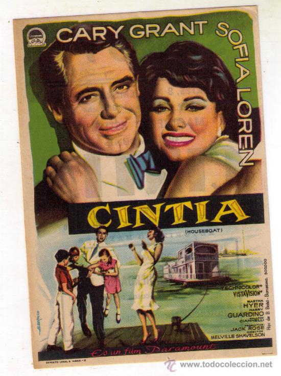 Cine: CINTIA - CARI GRANT, SOFIA LOREN - 1958 - PUBLIIDAD EN SABOYA - CASTELL&Oacute;N