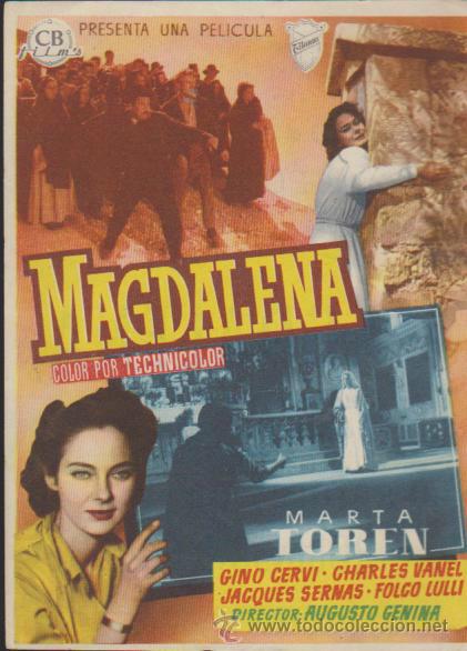 Cine: Magdalena. Sencillo de CB films.Cine las Arenas  1955.