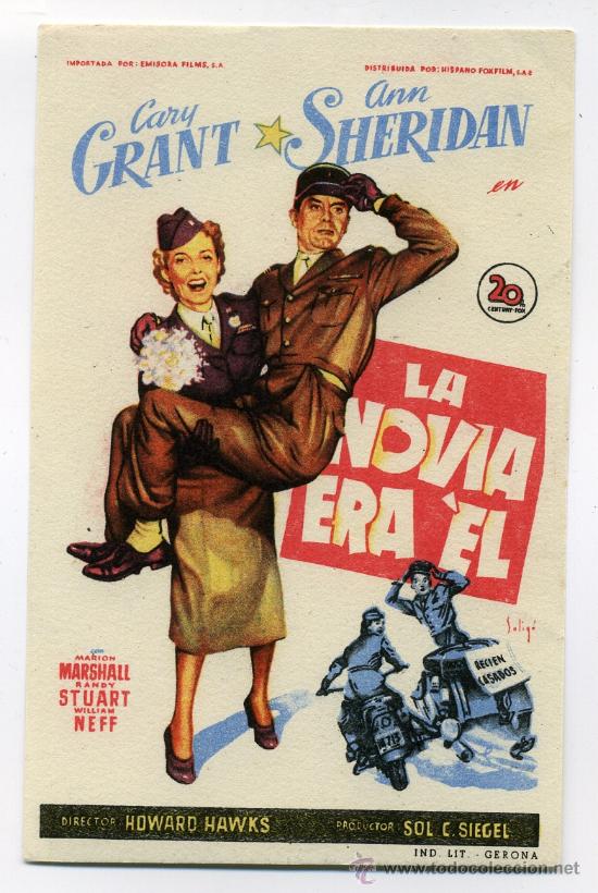 Cine: LA NOVIA ERA &Eacute;L, con Cary Grant.