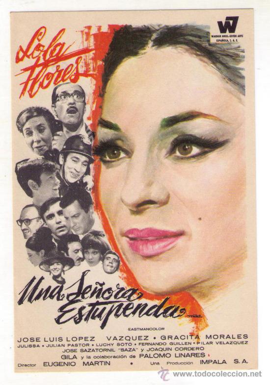 Cine: UNA SE&Ntilde;ORA ESTUPENDA - LOLA FLORES - 1966 - SIN PUBLICIDAD