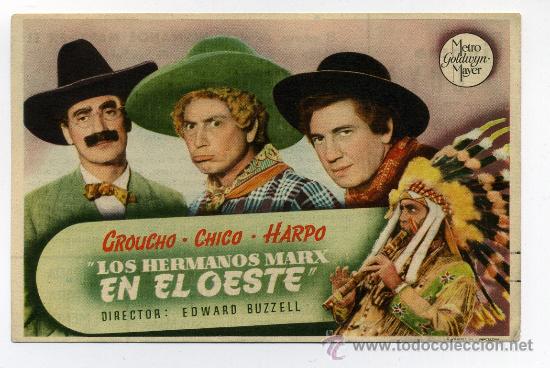 Cine: LOS HERMANOS MARX EN EL OESTE.