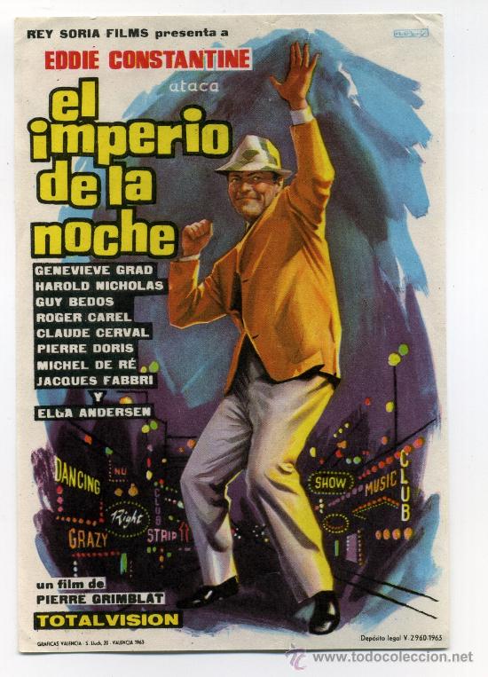Cine: EL IMPERIO DE LA NOCHE, con Eddie Constantine. - Foto 1