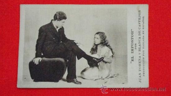 Folhetos de m&atilde;o de filmes antigos de cinema: EL IMPOSTOR TARJETA A&Ntilde;OS 30 JUAN TORENA BLANCA CASTEJ&Oacute;N EXCLNTE ESTADO PUBLI SALO IMPERIAL SABADELL?