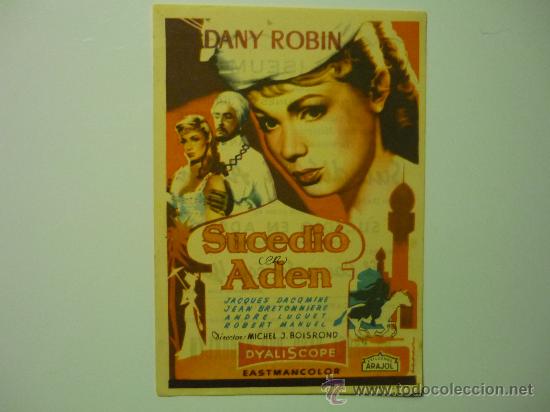Cine: PROGRAMA SUCEDIO EN ADEN.-ARAJOL -publicidad clave mataro - Foto 1