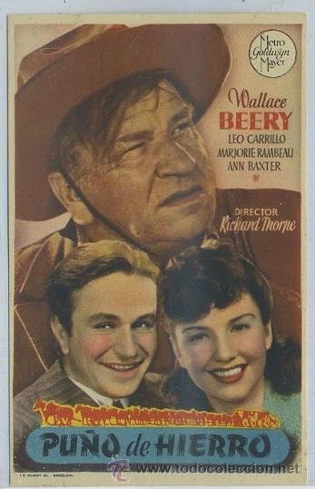 Cine: PROGRAMA DE CINE: PU&Ntilde;O DE HIERRO PC-2046