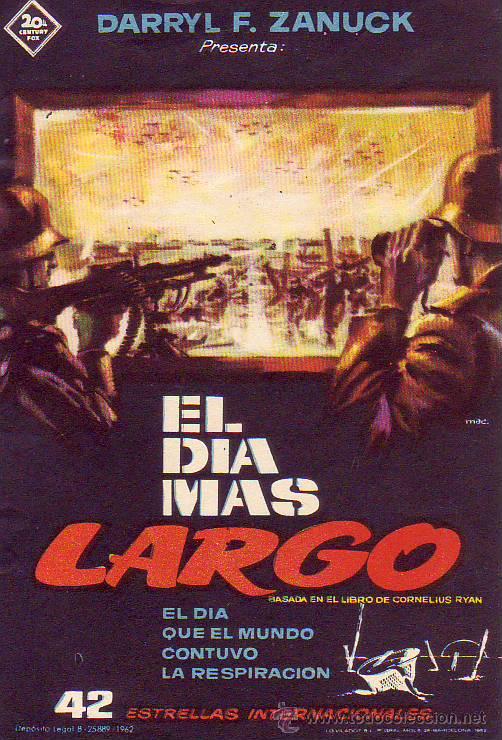 Cine: el dia mas largo ( 2 folletos ) - Foto 2