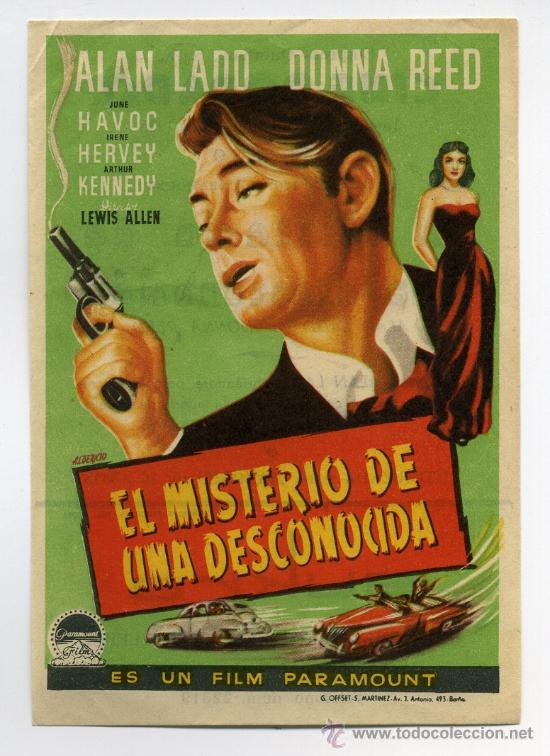 Cine: EL MISTERIO DE UNA DESCONOCIDA, con Alan Ladd. - Foto 1