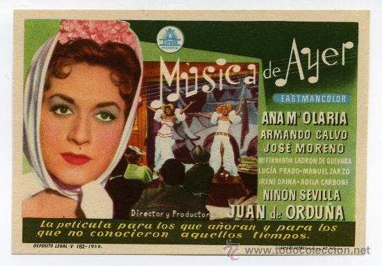 Cine: M&Uacute;SICA DE AYER, con Armando Calvo. - Foto 1