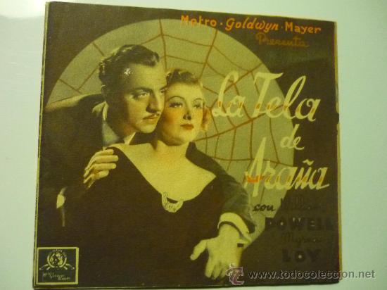 Flyers Publicitaires de films Anciens: programa doble la tela de ara&ntilde;a - william powell - PUBLICIDAD