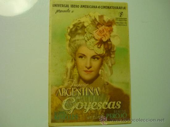 Cine: programa goyescas .- imperio argentina - Foto 1