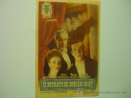 Cine: PROGRAMA EL RETRATO DE DORIAN GRAY-GEORGE SANDERS - Foto 1
