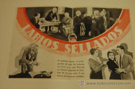 Cine: labios sellados - programa original doble - clive brook - marjorie rambeau - paramount - Foto 2