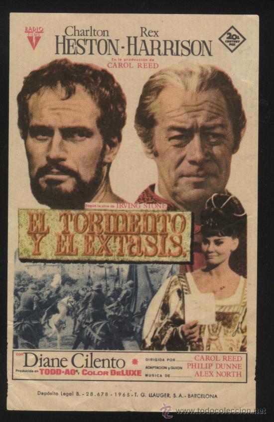 Cine: Q-00466- EL TORMENTO Y EL EXTASIS (The Agony and the Ecstasy) Charlton Heston - Rex Harrison