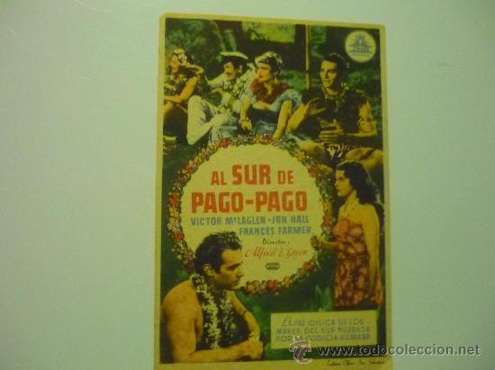 Cine: PROGRAMA AL SUR DE PAGO PAGO .-VICTOR MAC LAGLEN - Foto 1