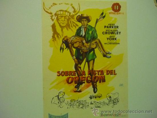 Cine: PROGRAMA SOBRE LA PISTA DEL OREGON .- FESS PARKER - Foto 1