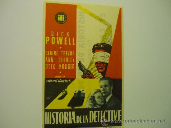 Cine: programa historia de un detective.- dick powell publicidad - Foto 1